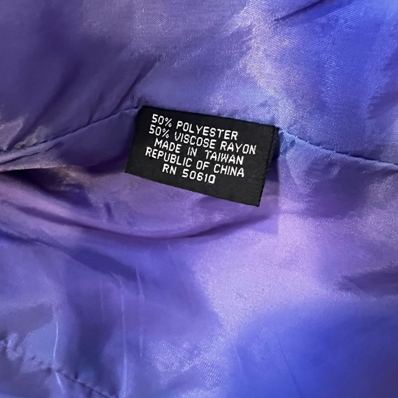 Vintage Sasson Linen Blend Button up Jacket with Slight Puff Sleeves 14/15 - Picture 4 of 5